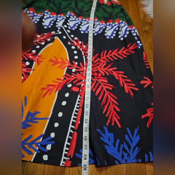 Oliphant XL Boho Maxi Skirt Multicolor Hand Block Print India Cotton - Picture 9 of 11